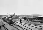 Skåne - Hallands Järnväg, SHJ, SHJ VKBd lok 6,Stjernarp  Skrotad 1907, Båstad Södra station.