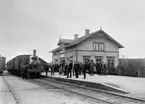 Markaryd station. Hässleholm-Markaryds Järnvä, HMJ Lok 1 