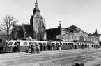 Kristianstad Central
Våren 1944 ev. hösten -43. Rälsbusståg mot Hästveda.