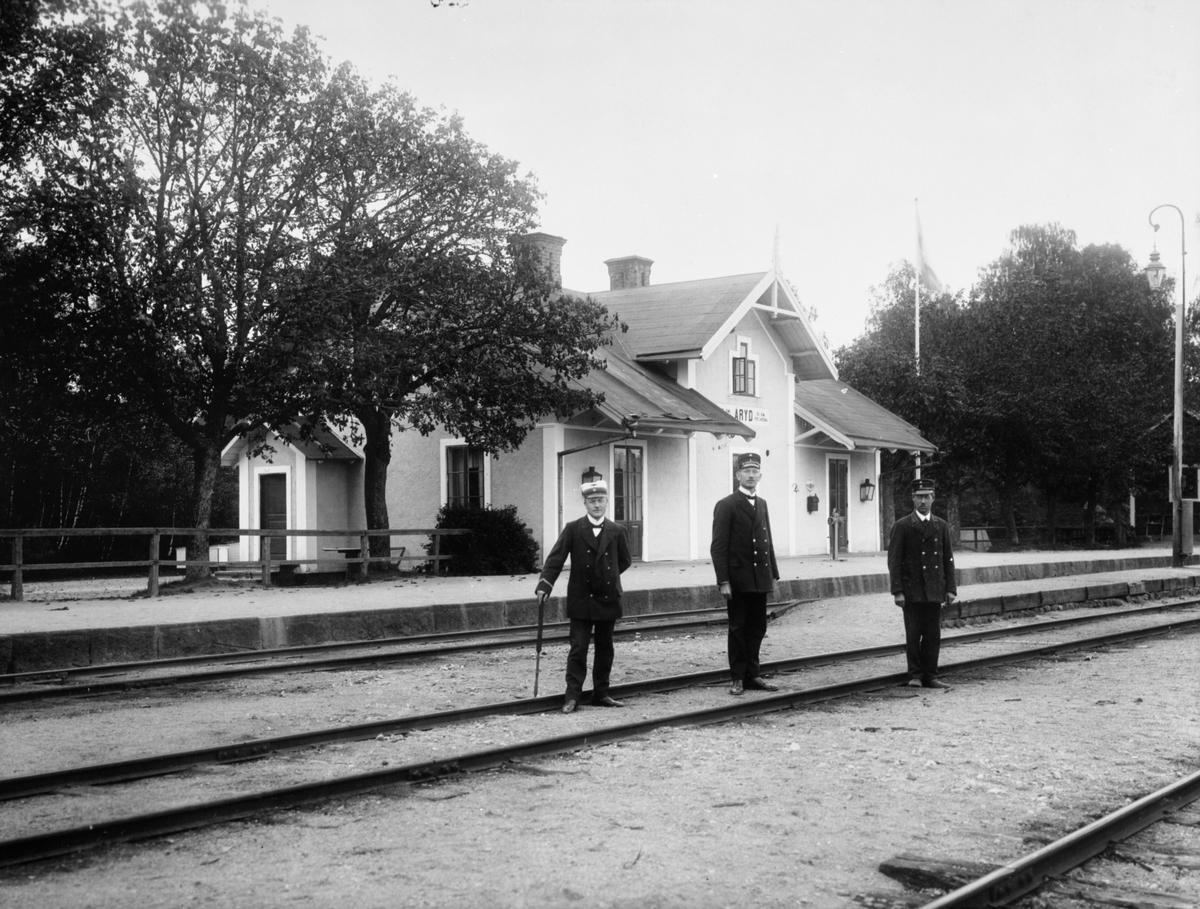 Åryd station. Stationsföreståndare. M. Björklund.