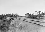 Ställdalen bangård och stationshus.