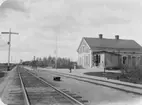 Ålsäng stationshus och bangård.
