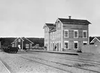 Otterbäcken stationshus och bangård.