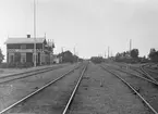 Otterbäcken bangård och stationshus.