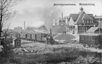 Malmköping bangård och stationshus.