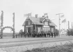 VGJ ingvigning
VGJ ,Västergötland - Göteborgs Järnväg
Station anlagd 1900. En och en halv vånings trähus