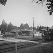 Svängsta station anlagd 1874. Bilden visar det nya stationshuset från 1955 som är ihopbyggt med magasinet. SJ S2t 4024
