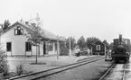 Rösmåla station anlagd 1900. Loket är Hönshylte-Kvarnamåla Järnväg, HKJ 2.