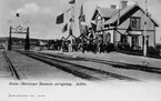 Alfta station. Invigning av Dala-Hälsinglands Järnväg, DHdj.