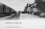 Järnvägsstationen i Grängesberg. Vid järnvägsspåret mellan Kopparberg och
Ludvika