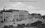 Drottningtorget, Hotell Eggers och Statens Järnvägars station i Göteborg