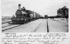 Järnvägsstation i Kiruna. Stationshuset blev färdigbyggt 1900. Vid järnvägsspåret mellan Gällivare och Kiruna