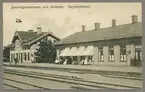 Järnvägsstationen och Hotellet i Grythyttehed. Grythyttehed station bytte namn till Grythyttan 1932.