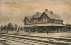 Skyttorps Järnvägsstation i början av 1900 - talet. Uppsala - Gävle Järnväg, UGJ.