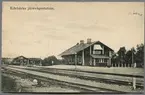 Vy över Edebäcks järnvägsstation.