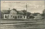 Emmaboda järnvägsstation och järnvägshotellet.