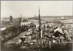 Helsingborg centralstation på 1860-talet.