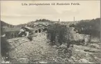 Järnvägsstationen vid Munkedals fabrik.