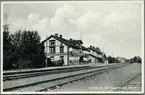 Hotellet och järnvägsstationen i Mörsil.