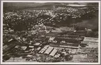 Flygfoto över Sandviken med järnverket.