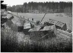 Godståg urspårat på linjen mellan Bersbo och Åtvidaberg vid Edshyttan.