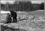 Reparation av infartssignalen vid Almvik efter påkörning av grusbil.