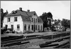 Gamleby station under ombyggnad till normalspår.