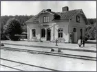 Järnvägsstationen i Överum 1953.