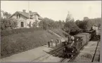 Falerum station. Norsholm - Bersbo Järnväg, NBJ lok 10.