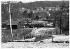 Rälsbusståg vid Falerum station.