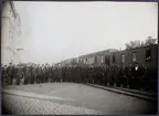 Medaljörer utanför Västerviks station,  i samband med 25-års jubileumet av Norsholm - Västervik - Hultsfreds Järnvägar 1904.