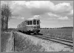 Rälsbusståg sista trafikdagen på linjen mellan Örebro S och Pålsboda. Statens Järnvägar, SJ UBFo3yp 1804.
