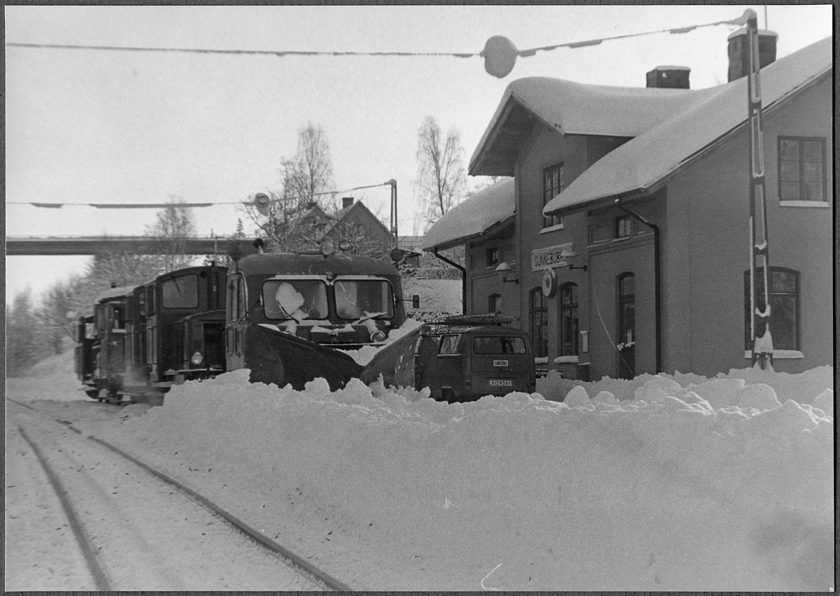 Snöplogståg vid Verkebäck.