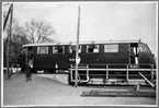 Norsholm - Västervik - Hultsfreds Järnvägar, NVHJ Yo 14 rälsbuss på kanalbron vid Norsholm.