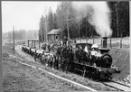 Stockholm Västerås Bergslagens Järnväg, SWB A2 7 med grustransport på linjen Ängelsberg - Ludvika.