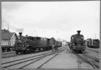 Statens järnvägar, SJ S9t 4018 och SJ S2p 3036 vid Torsås station.