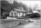 Halmstad-Nässjö Järnvägar, HNJ F 18 på stationen i Johanfors.