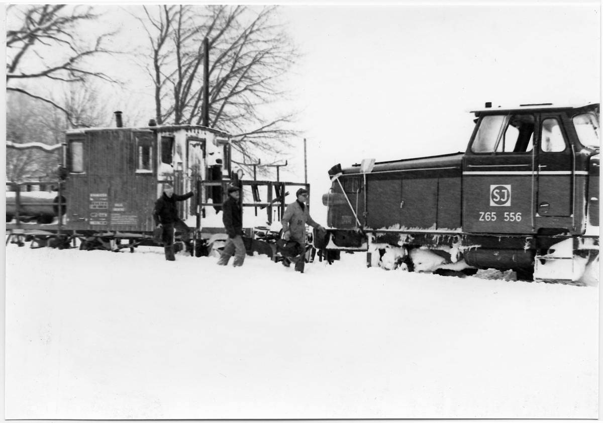 Statens Järnvägar, SJ Z65 556. Plogtåg. -Järnvägsmuseet / DigitaltMuseum