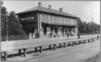 Fågelsta järnvägsstation vid sekelskiftet.