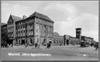 Parti av Malmö med järnvägsstationen.