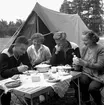 Semestern har börjat. Bilcampare.
7 juli 1957.