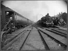 Bangården vid Almedal station under strejken 1922.