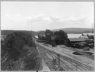 Foto över Arvika bangård östra delen. Arvika station öppnad 1867.