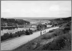 Järnvägsbro över Indalsälven i Bergeforsen. Hållplats i Bergeforsen öppnad 1925.