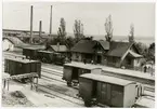 Billesholm = HHJ station
Lokaltåg från Bjuv med lok HHJ 9 Billeholm 
Foto senast 1915 troligen 1800 tal
Station och spårområde helt utplånade vid industribygge 1970 talet .
HHJ , Helsingborg - Hässleholms Järnväg.
På bilden syns även godsvagnar HHJ 82 och HHJ 81