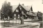 Stationshuset i Boden från spårsidan.