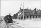 Borås nedre station på 1890-talet. KHdJ 3 med tågsätt.