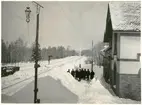 Vy vid Dagarn.Stationen anlades 1899 och i mitten av 1930-talet ombyggdes stationshuset varvid lokalerna omplacerades