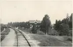 Vy vid Dalgränsen som tidigare hette Baggå. Håll- och lastplats öppnad 15.12.1917