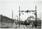 Invigning av Lysekil järnväg, vid Gläborg station.